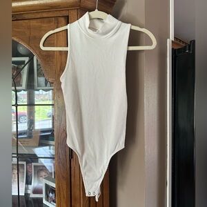 White Sleeveless Bodysuit. XS. MUST BE BUNDLED